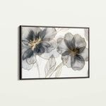 Floral 573 Canvas Art 18" x 24" / 45 x 60 cm / Black