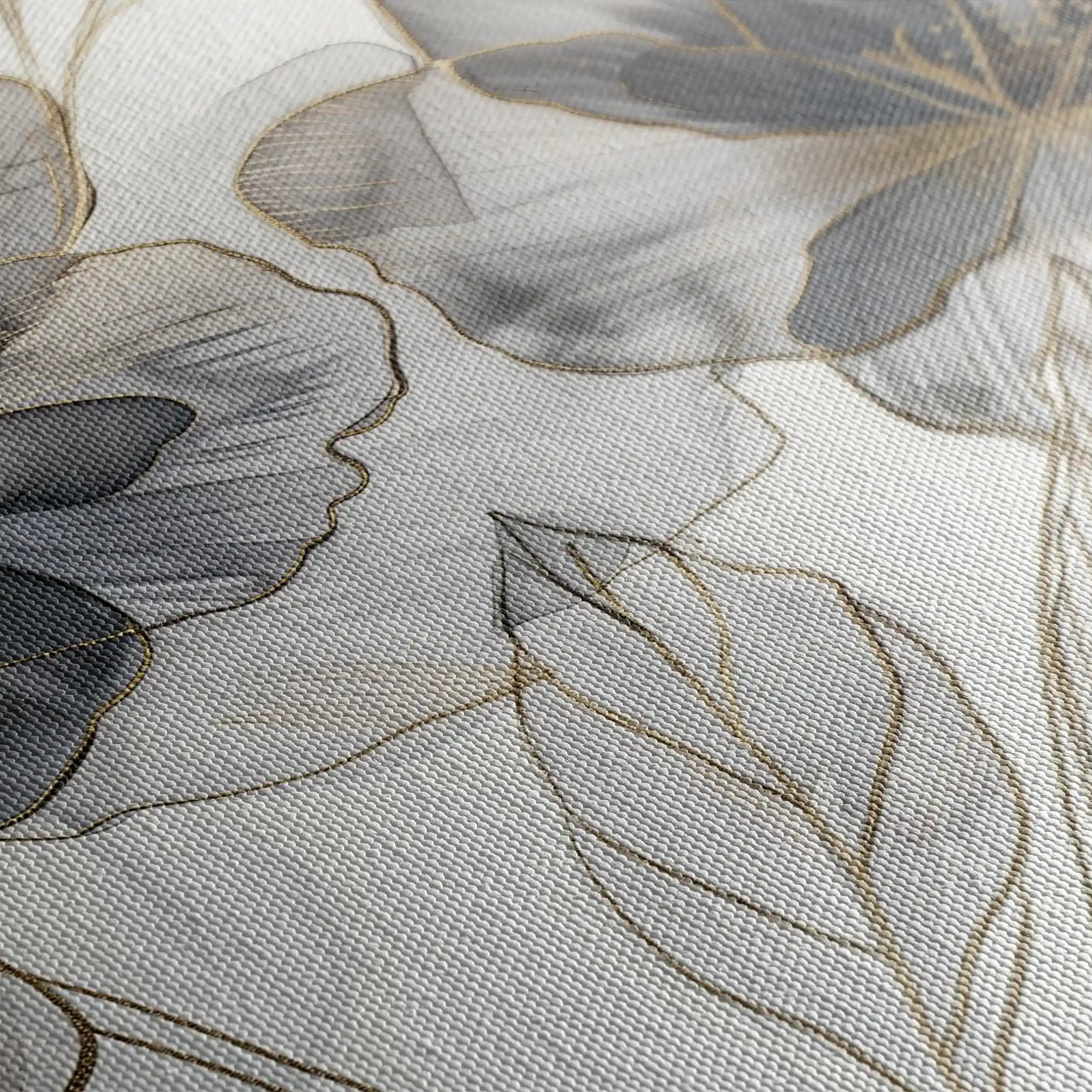 Floral 573 Canvas Art 60 x 40 cm / Black