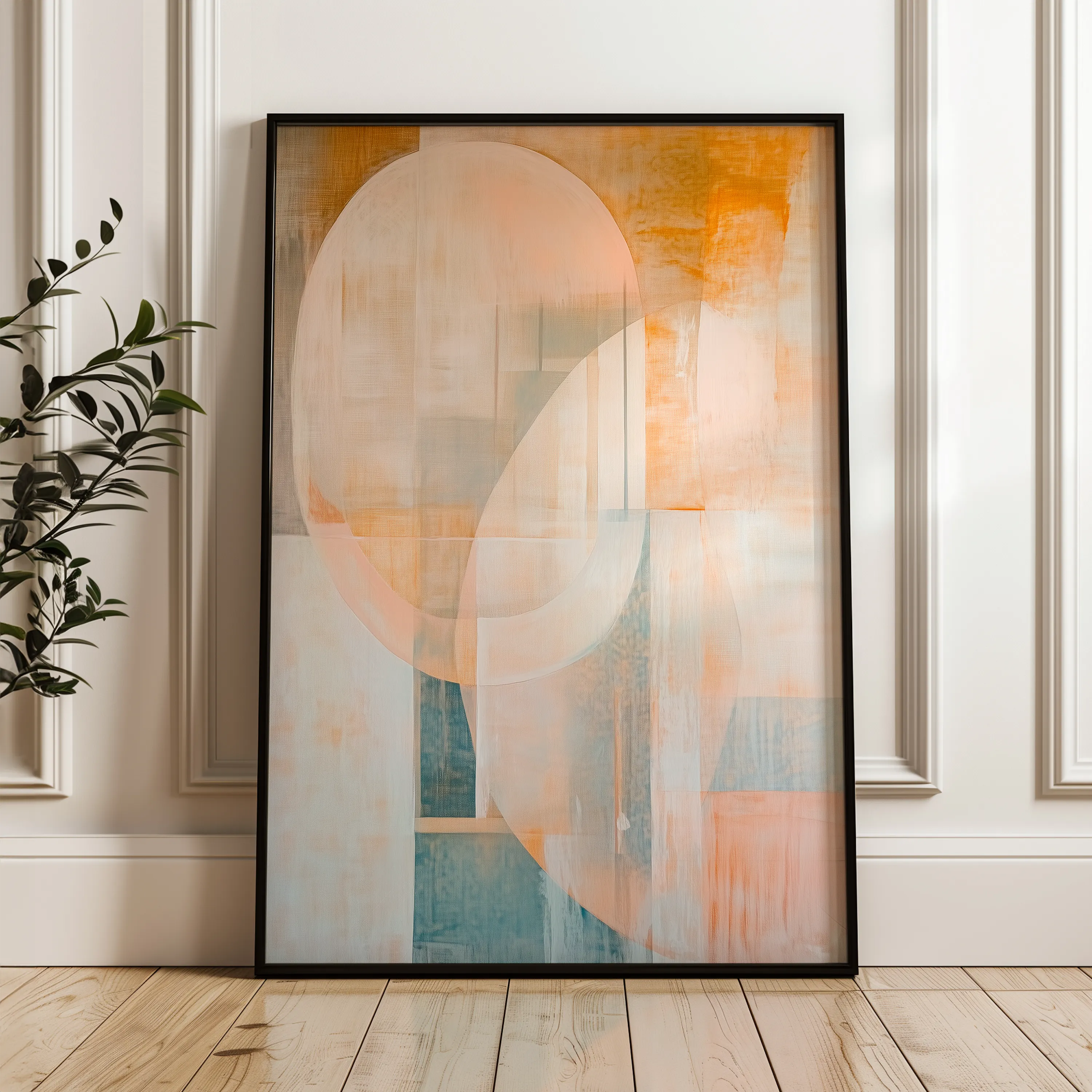Abstract 574 Canvas Art 18" x 24" / 45 x 60 cm / Black