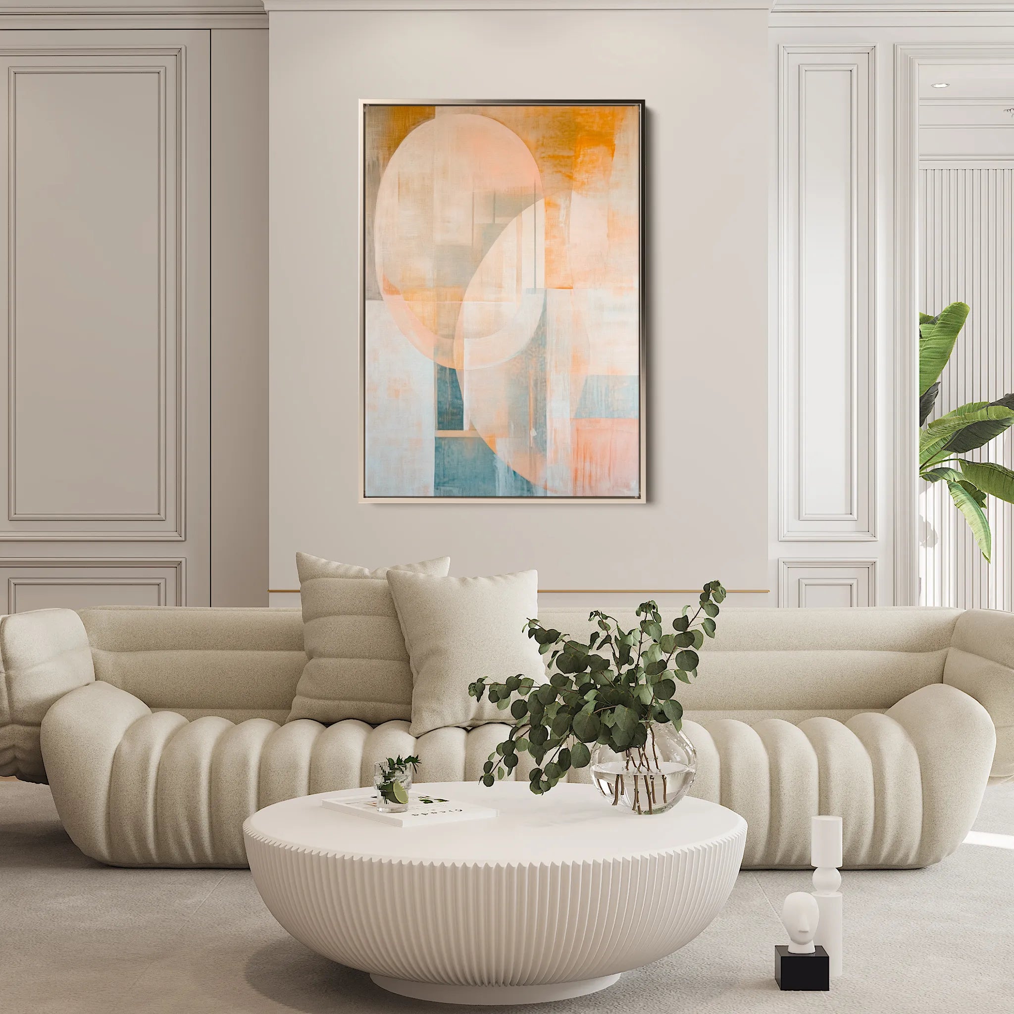 Abstract 574 Canvas Art 18" x 24" / 45 x 60 cm / Black
