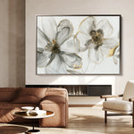 Floral 574 Canvas Art 18" x 24" / 45 x 60 cm / Black