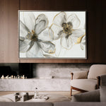 Floral 574 Canvas Art 18" x 24" / 45 x 60 cm / Black