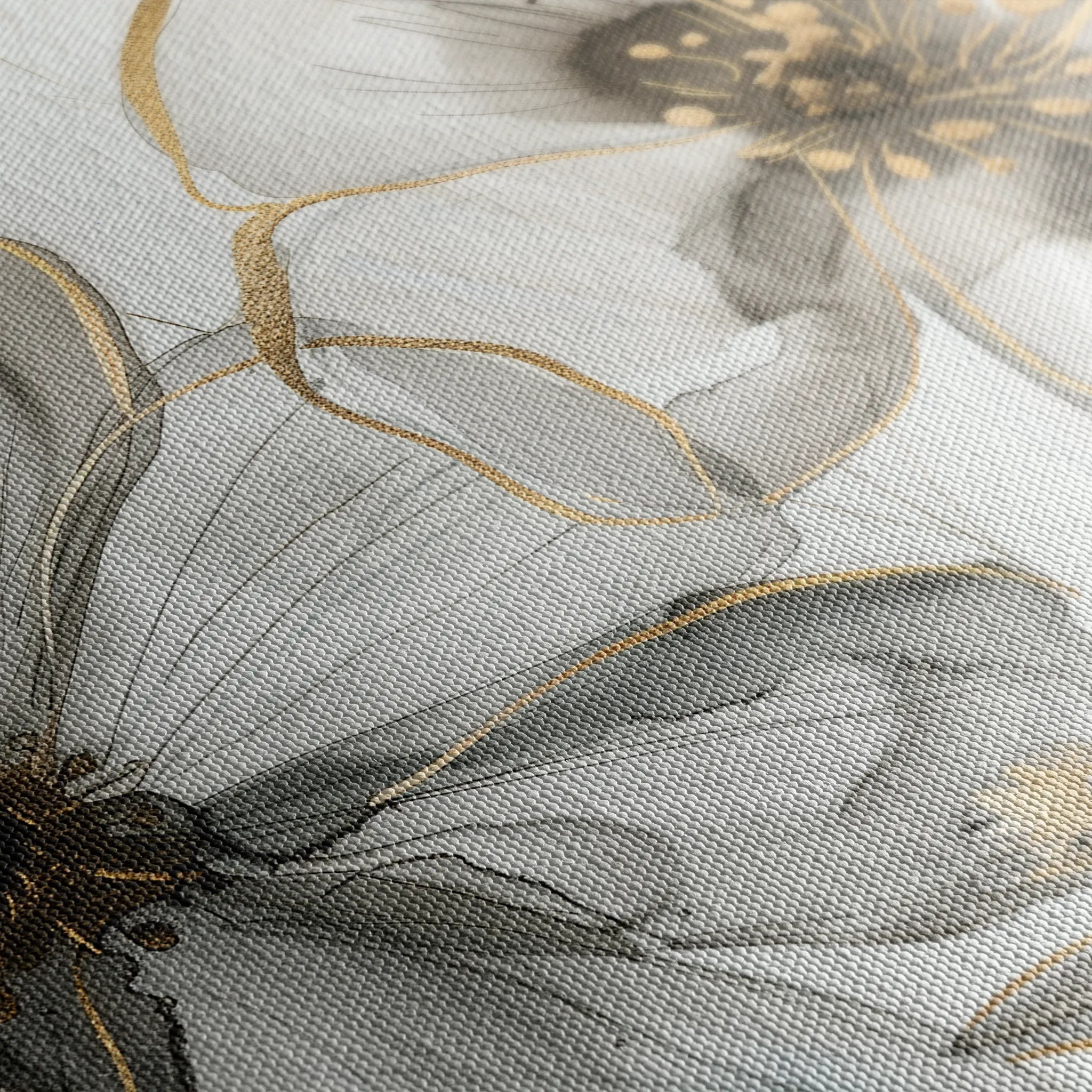 Floral 574 Canvas Art 18" x 24" / 45 x 60 cm / Black