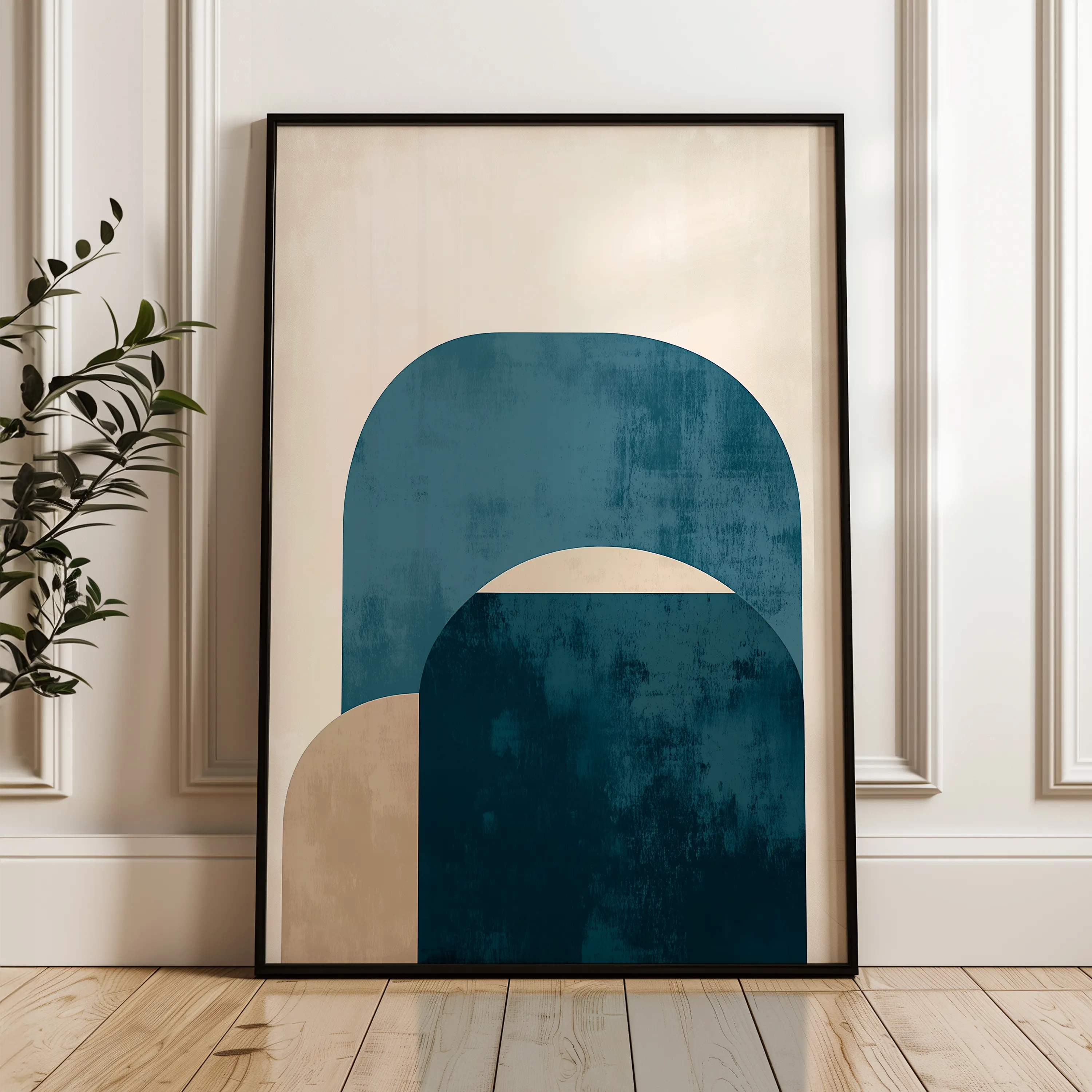 Abstract 575 Canvas Art 18" x 24" / 45 x 60 cm / Black