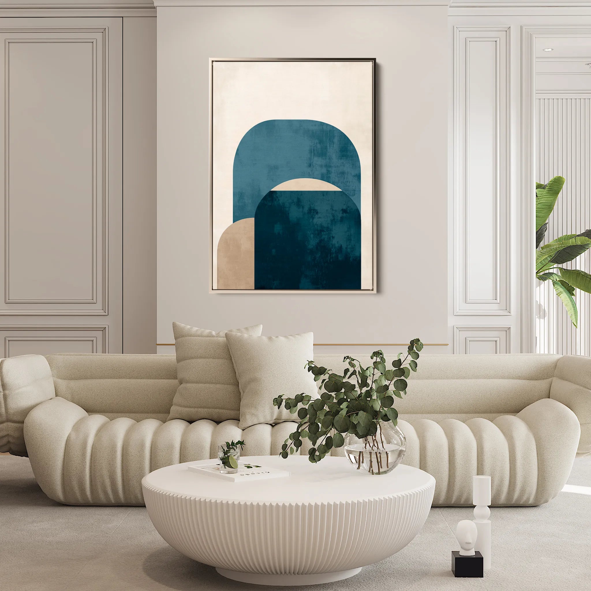 Abstract 575 Canvas Art 18" x 24" / 45 x 60 cm / Black