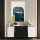 Abstract 575 Canvas Art 18" x 24" / 45 x 60 cm / Black