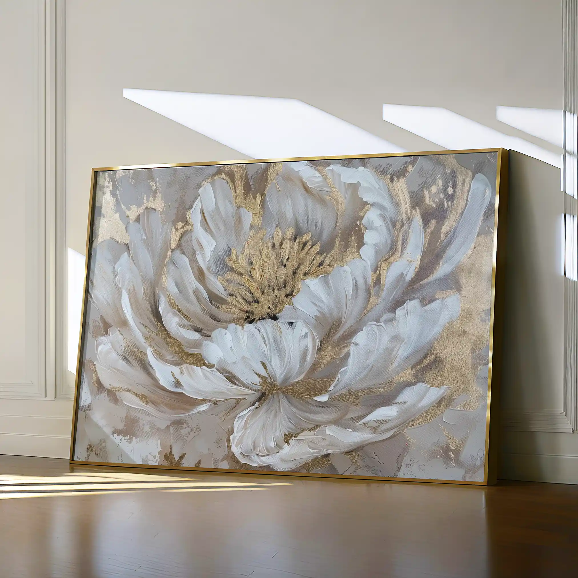 Floral 575 Canvas Art 60 x 40 cm / Black