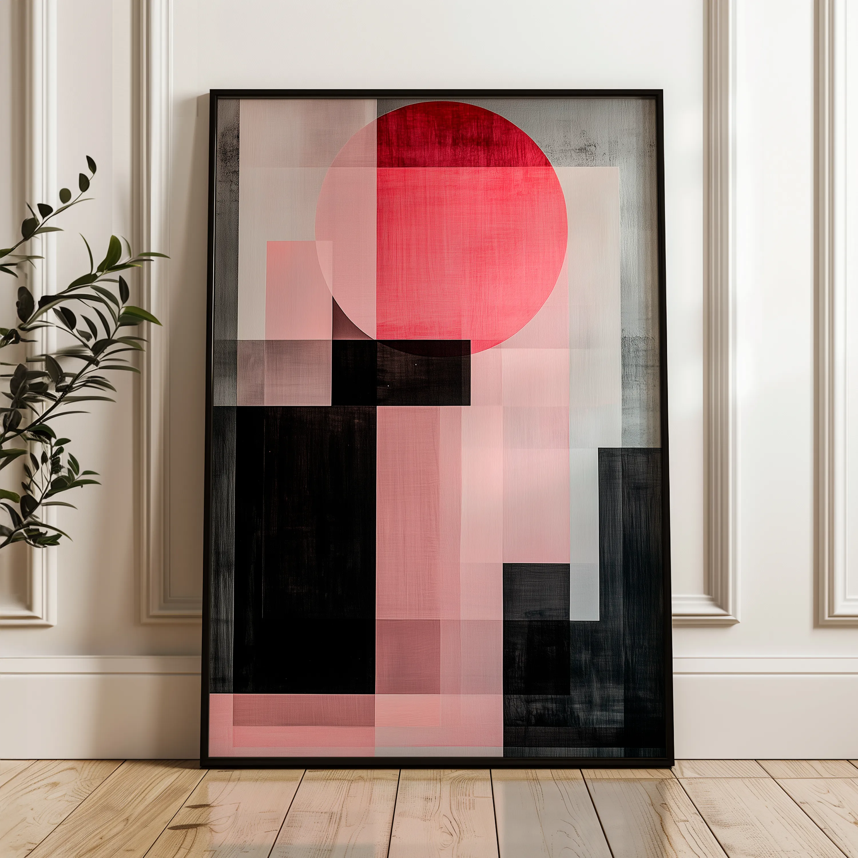 Abstract 576 Canvas Art 18" x 24" / 45 x 60 cm / Black