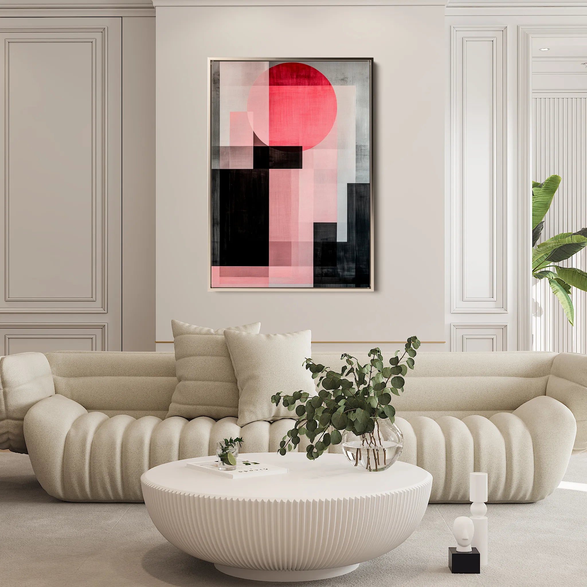 Abstract 576 Canvas Art 18" x 24" / 45 x 60 cm / Black
