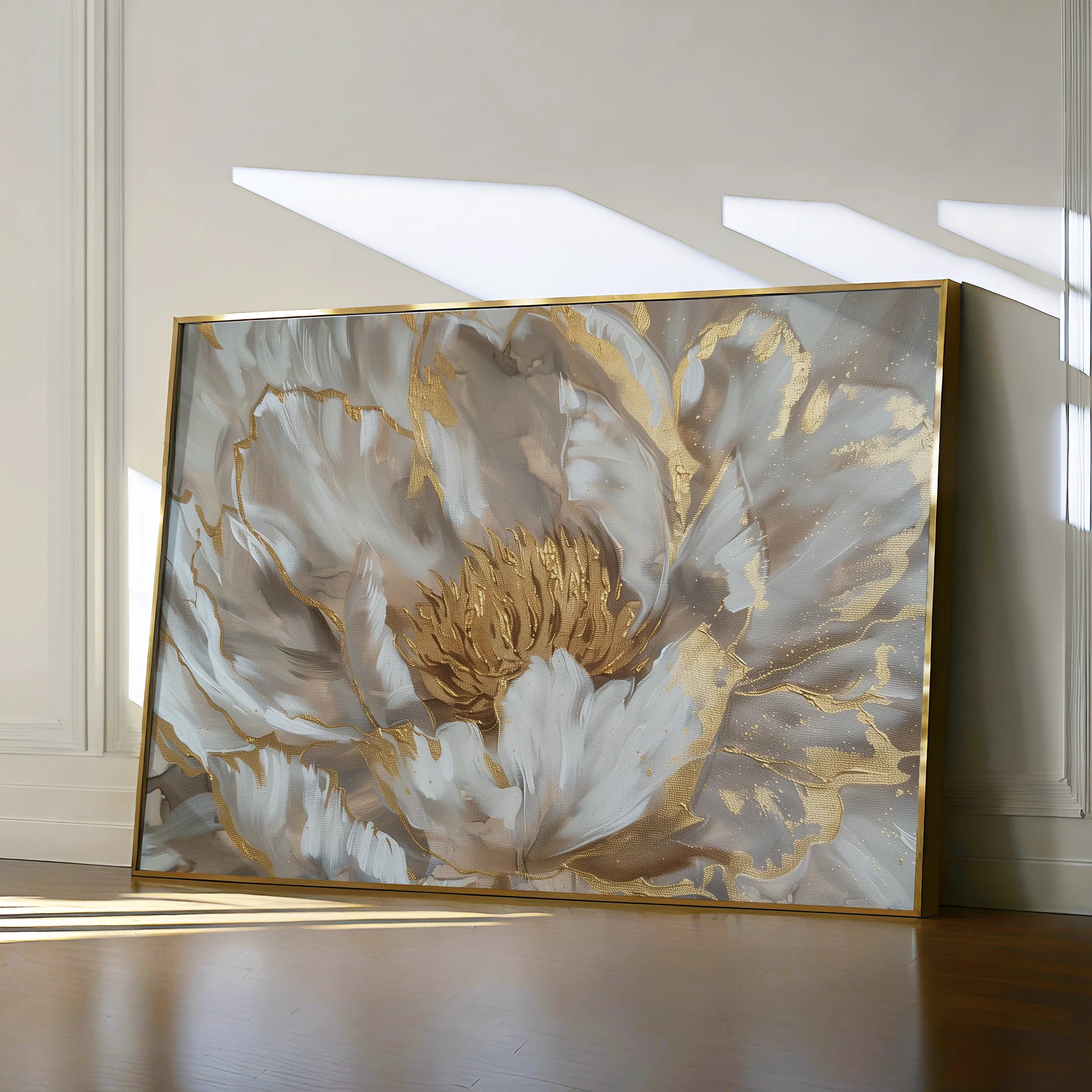 Floral 576 Canvas Art 18" x 24" / 45 x 60 cm / Black