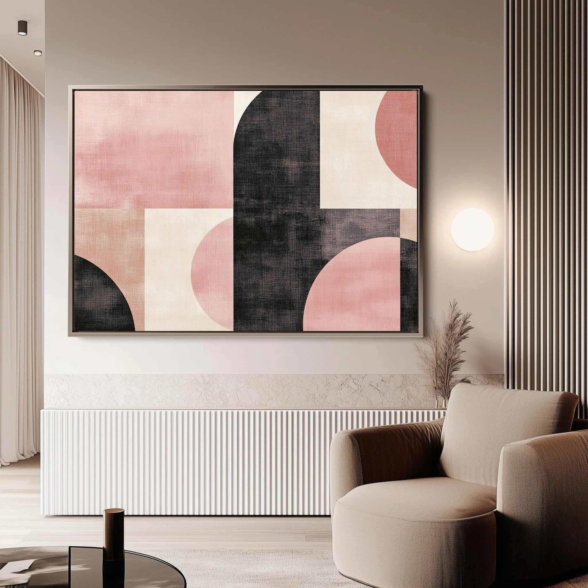 Abstract 577 Canvas Art 18" x 24" / 45 x 60 cm / Black