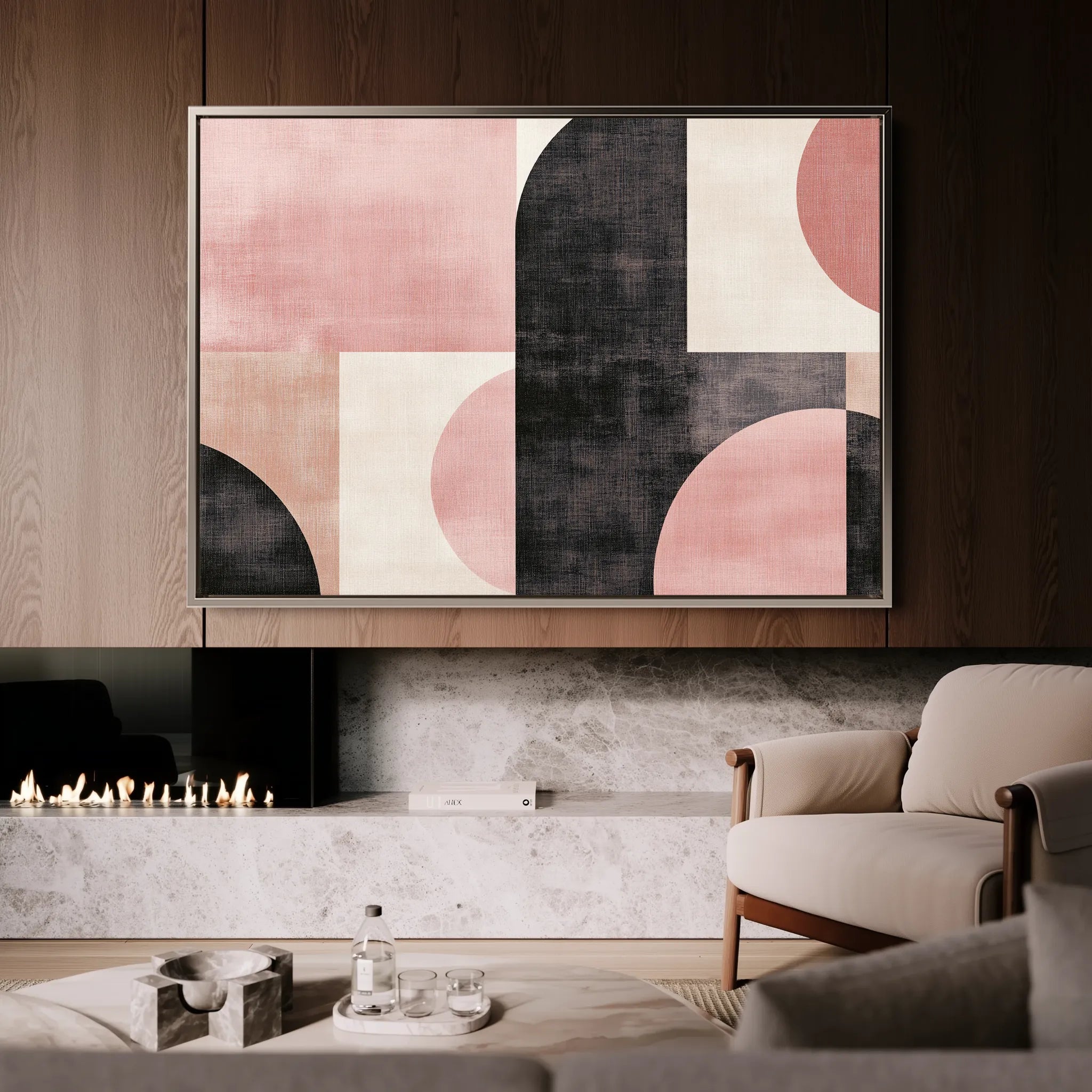 Abstract 577 Canvas Art 18" x 24" / 45 x 60 cm / Black