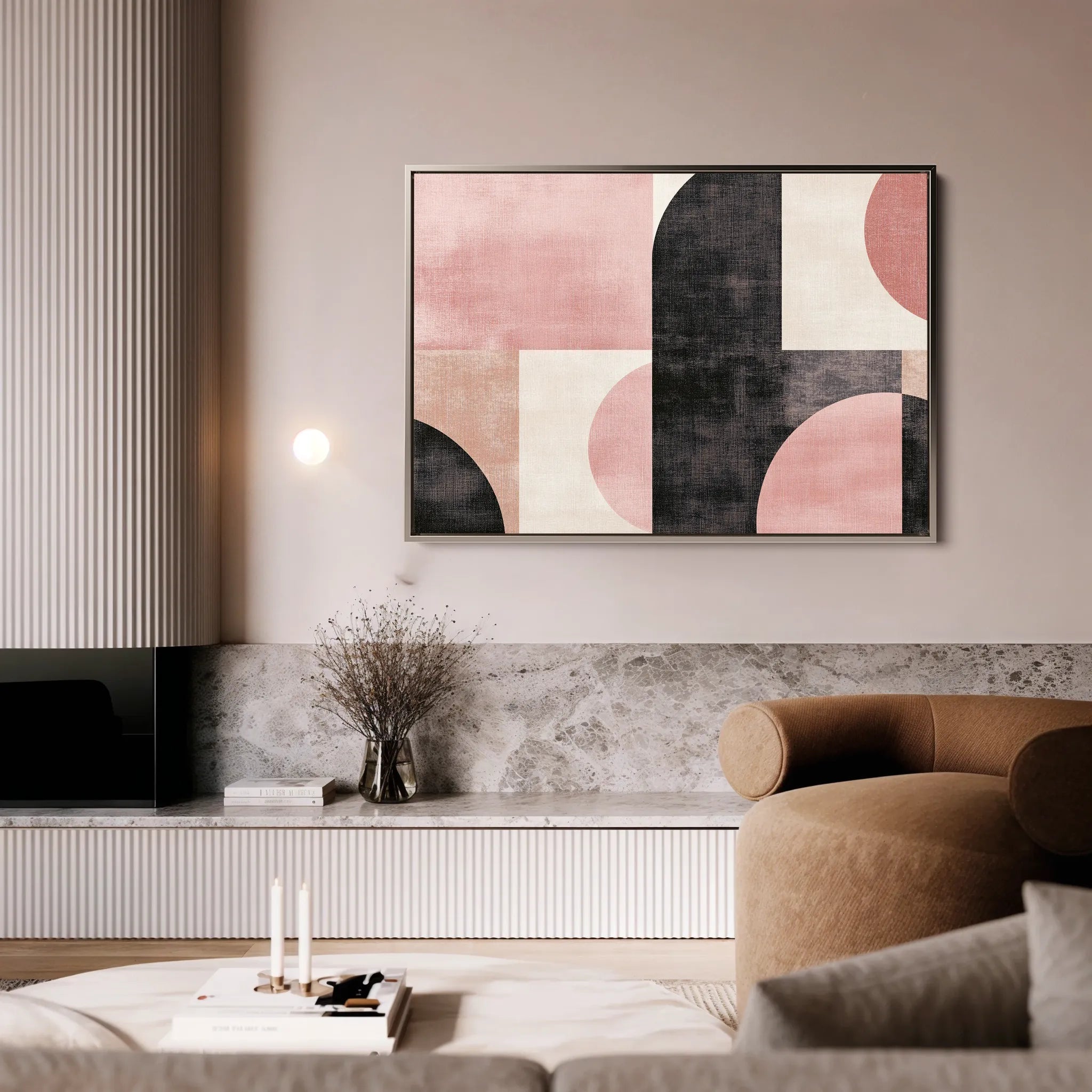 Abstract 577 Canvas Art 18" x 24" / 45 x 60 cm / Black
