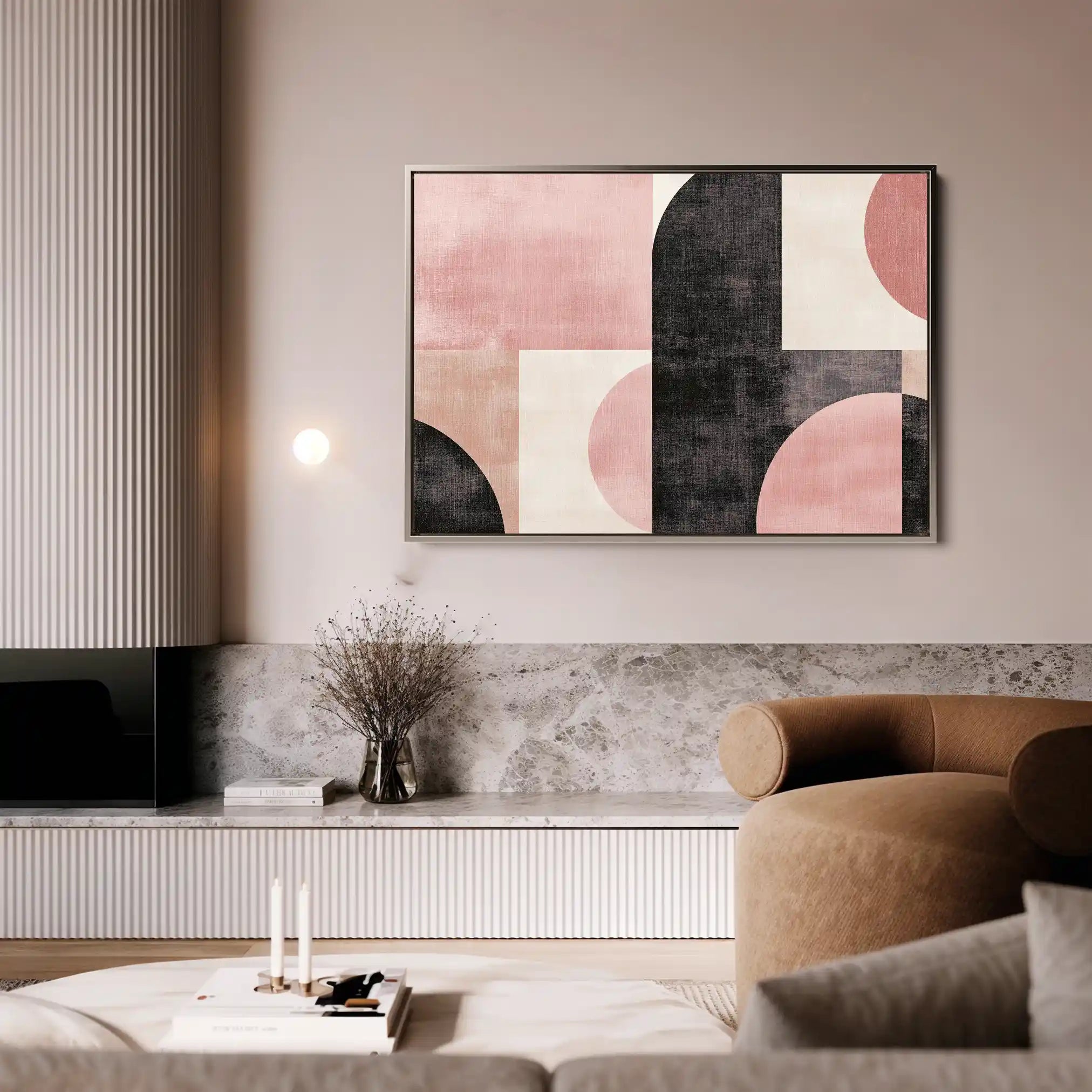 Abstract 577 Canvas Art 60 x 40 cm / Black