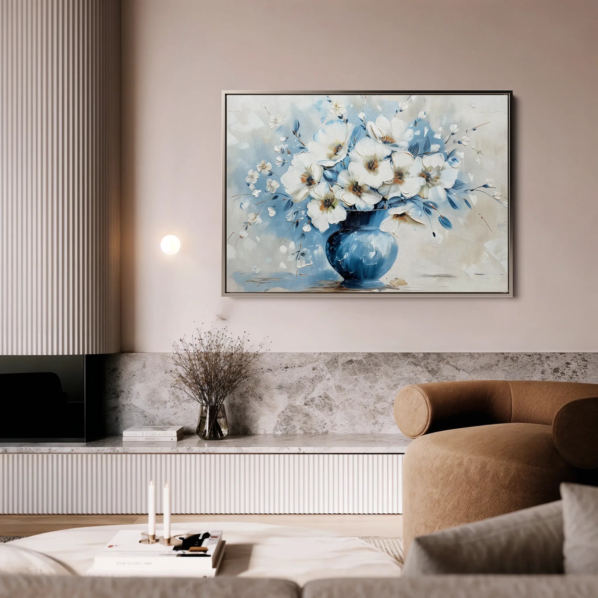 Floral 577 Canvas Art 18" x 24" / 45 x 60 cm / Black