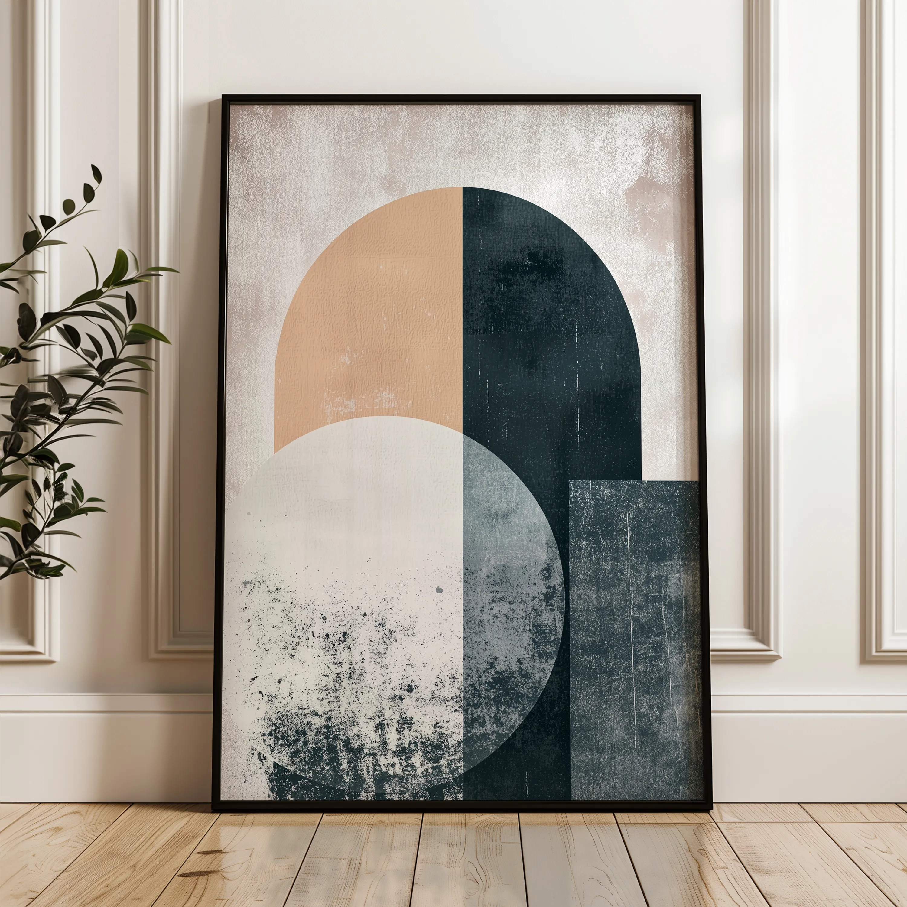 Abstract 578 Canvas Art 18" x 24" / 45 x 60 cm / Black