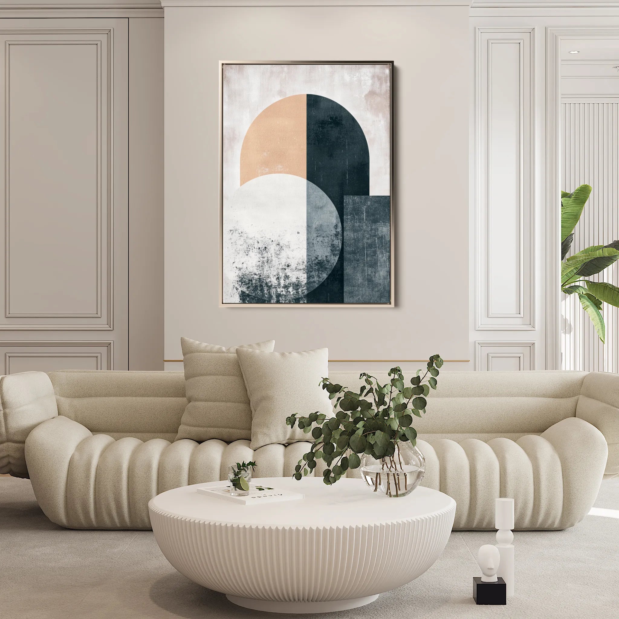 Abstract 578 Canvas Art 18" x 24" / 45 x 60 cm / Black
