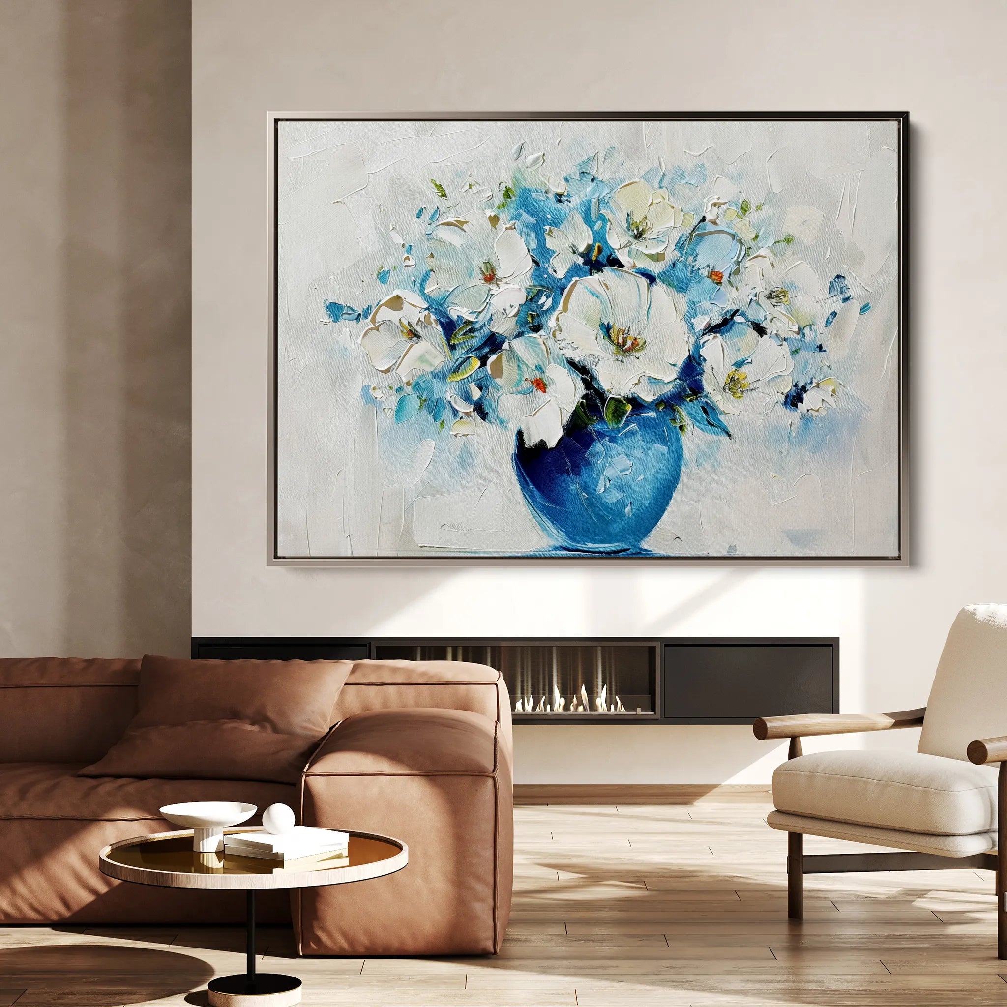 Floral 578 Canvas Art 18" x 24" / 45 x 60 cm / Black