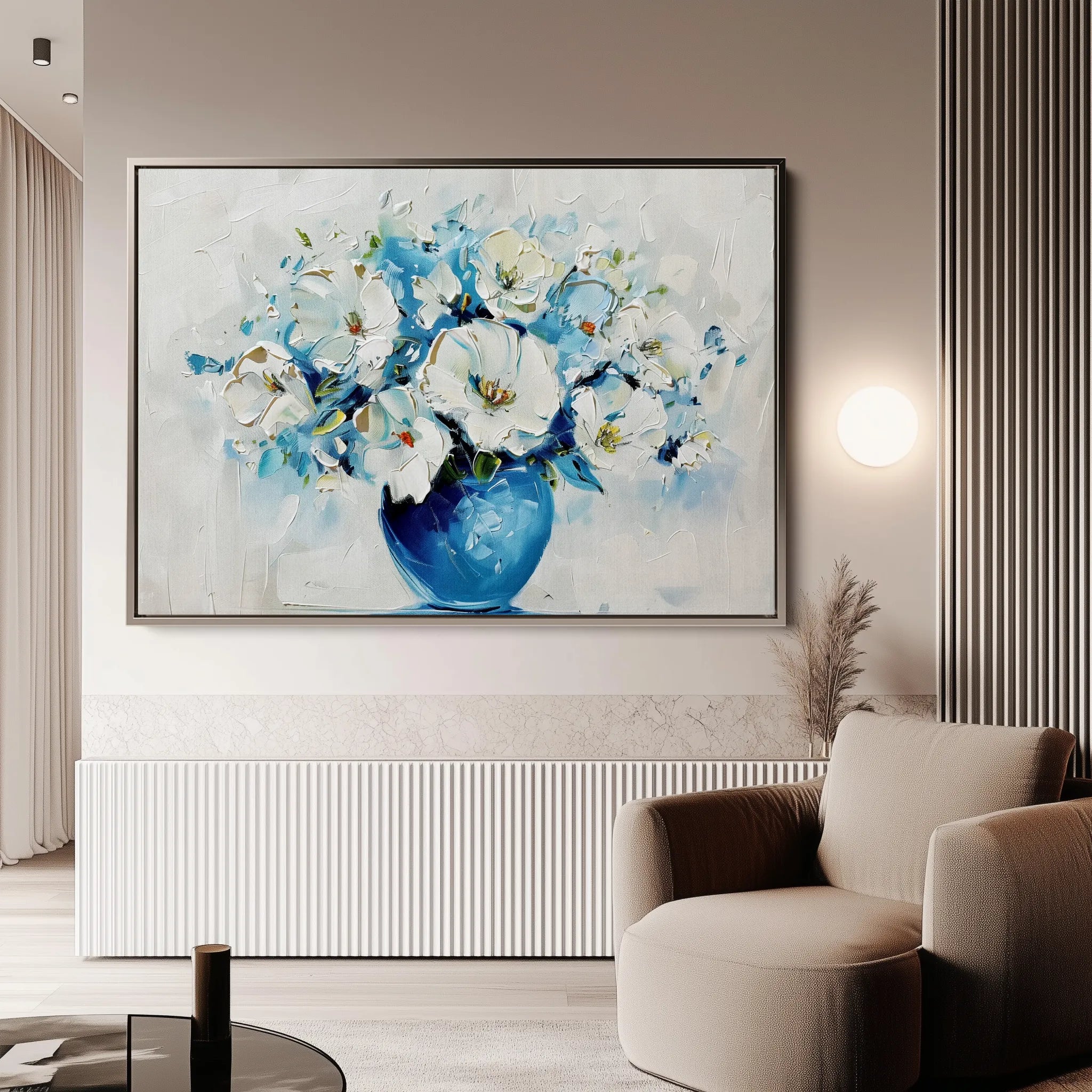 Floral 578 Canvas Art 18" x 24" / 45 x 60 cm / Black