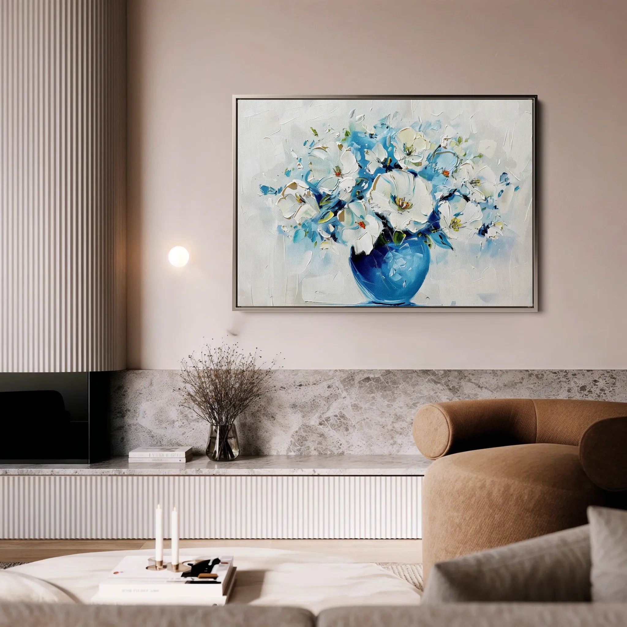 Floral 578 Canvas Art 18" x 24" / 45 x 60 cm / Black