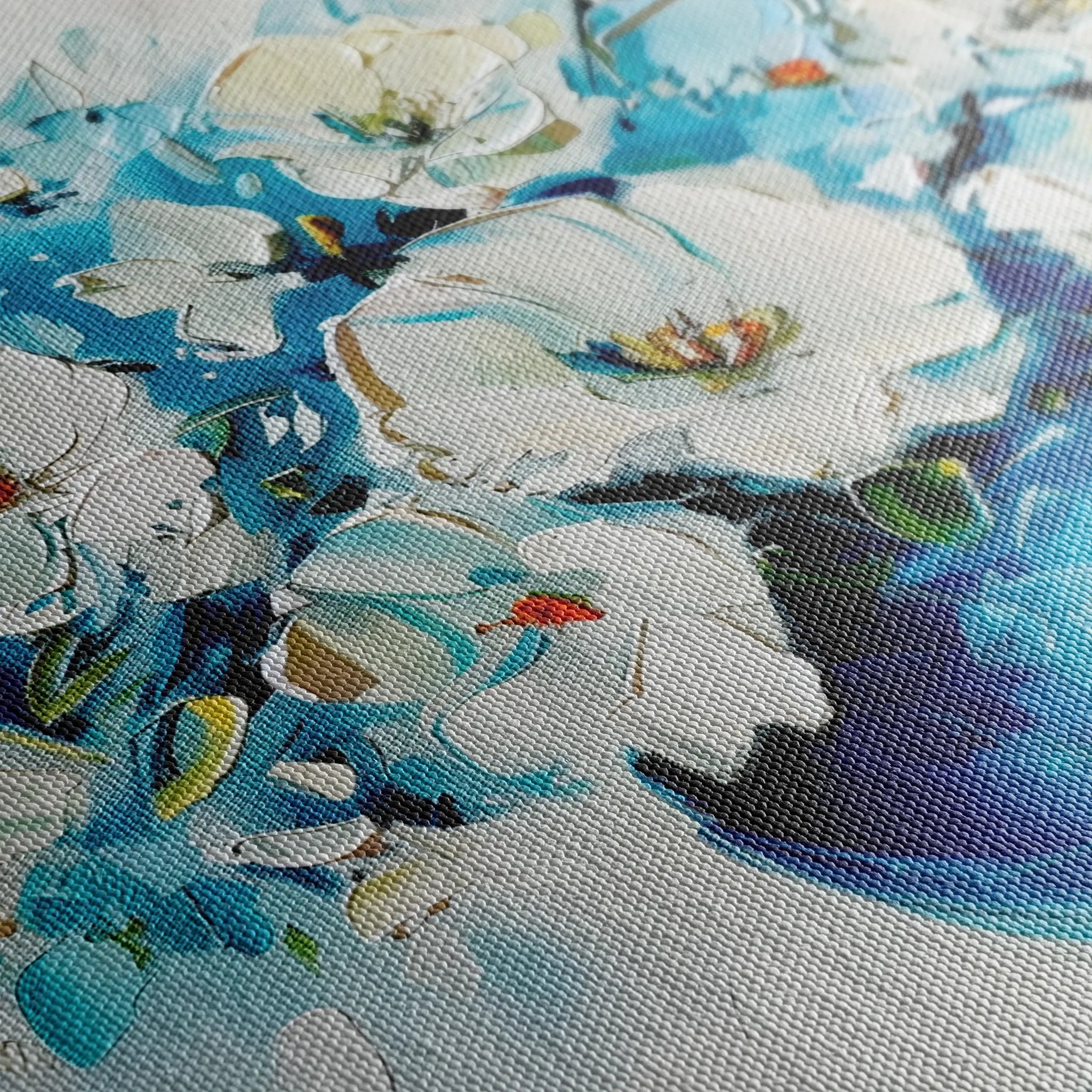 Floral 578 Canvas Art 18" x 24" / 45 x 60 cm / Black