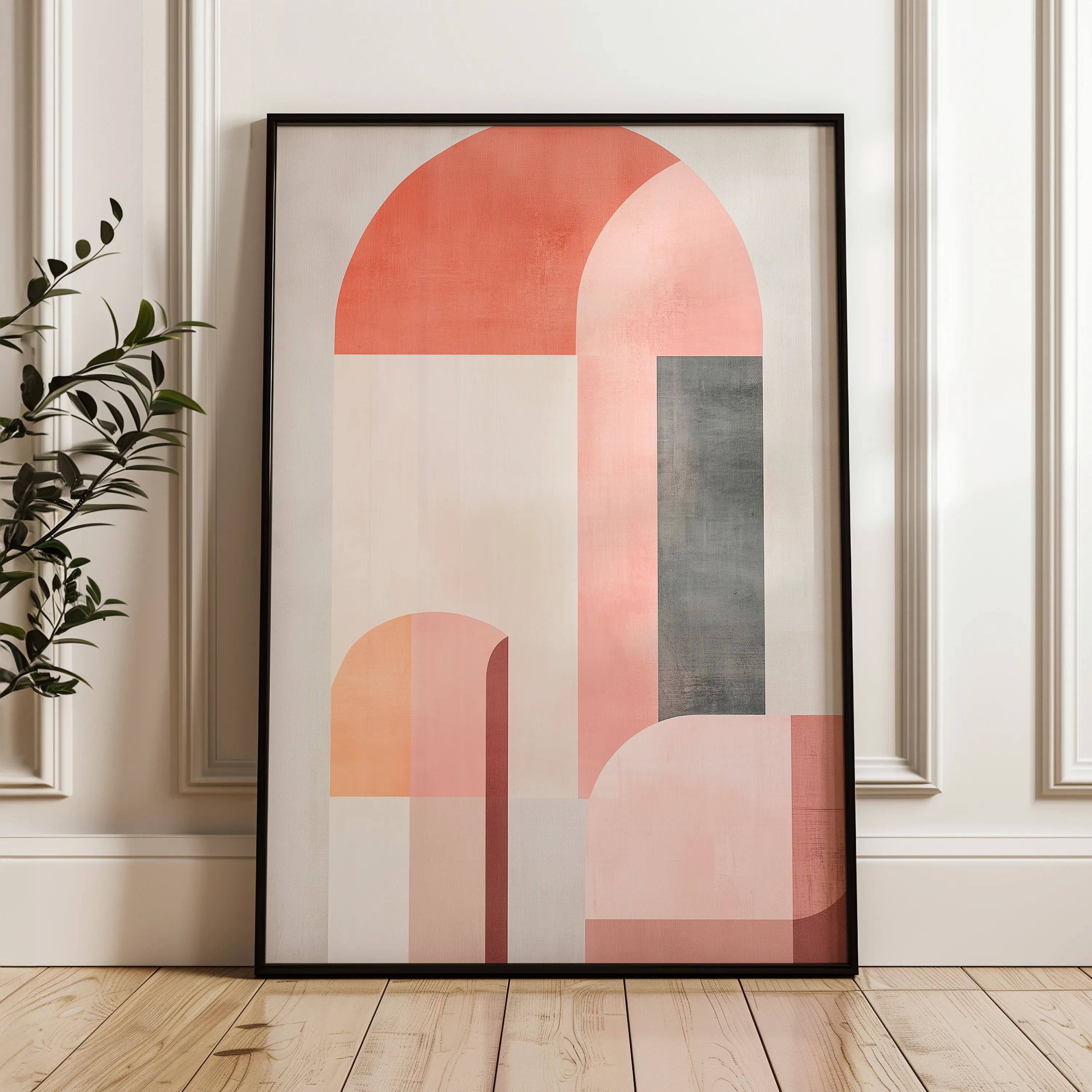 Abstract 579 Canvas Art 18" x 24" / 45 x 60 cm / Black