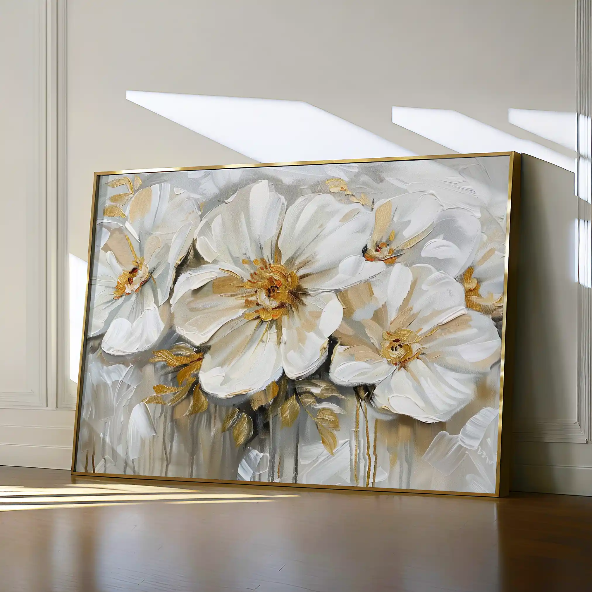 Floral 579 Canvas Art 18" x 24" / 45 x 60 cm / Black