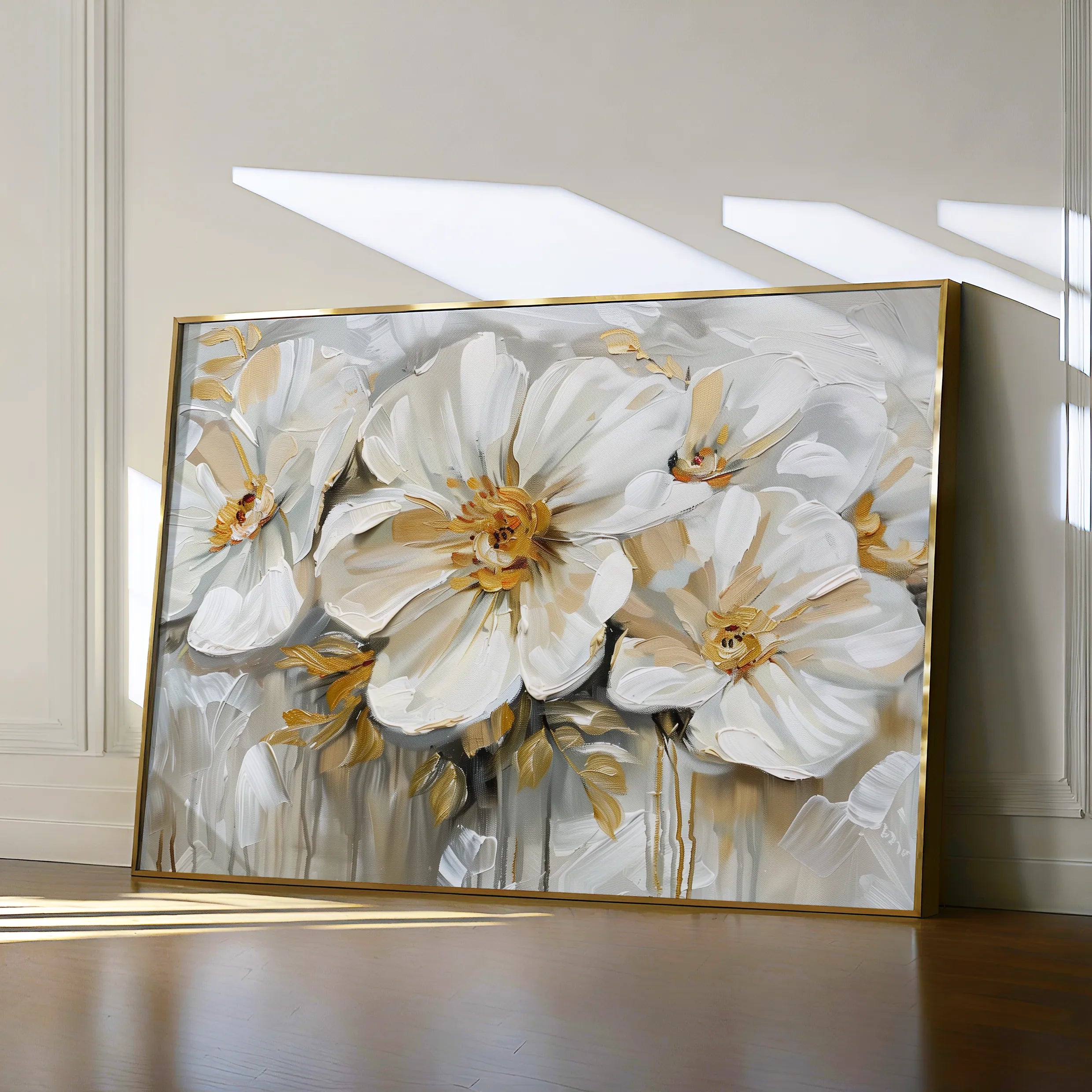 Floral 579 Canvas Art 18" x 24" / 45 x 60 cm / Black