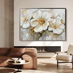 Floral 579 Canvas Art 18" x 24" / 45 x 60 cm / Black