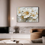Floral 579 Canvas Art 18" x 24" / 45 x 60 cm / Black