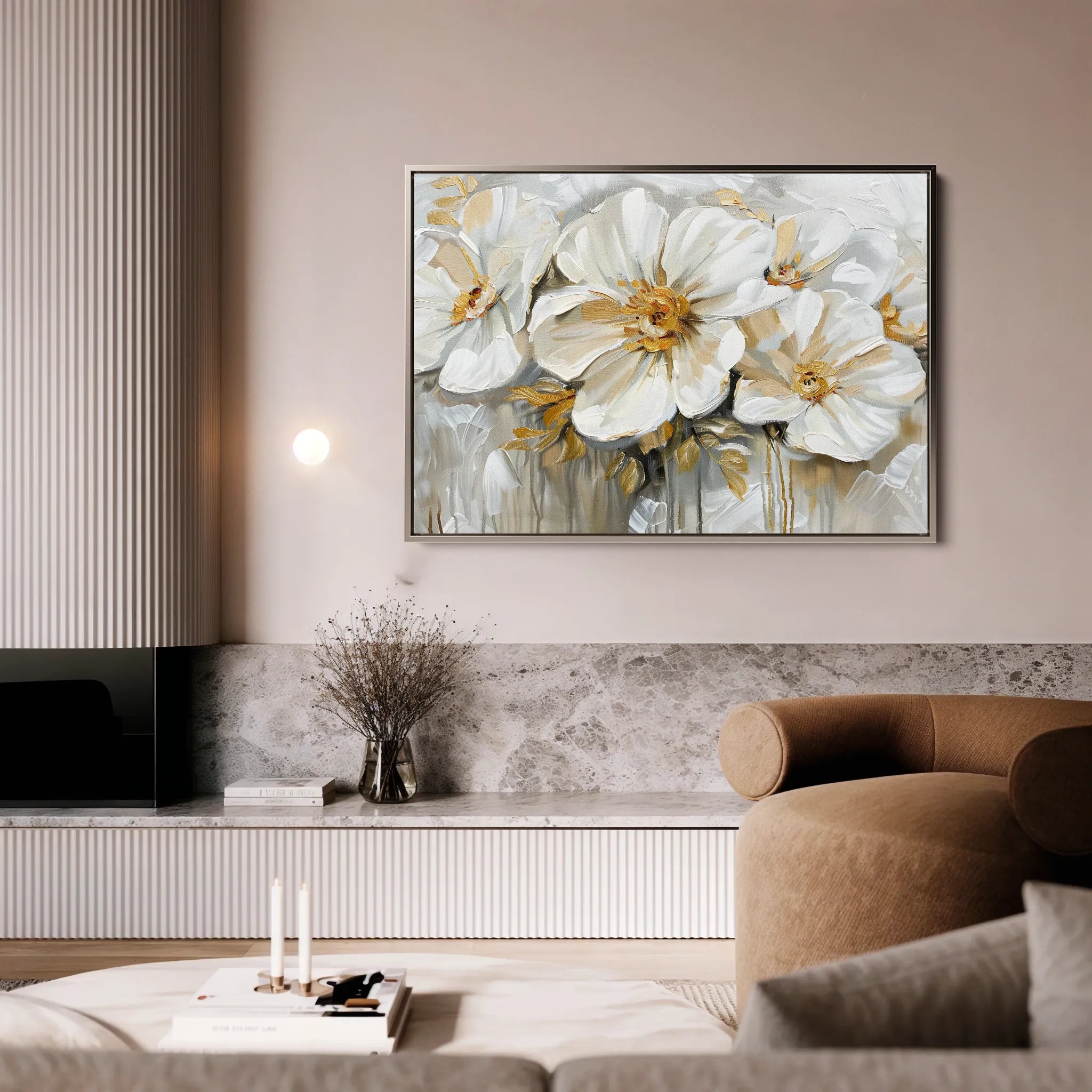 Floral 579 Canvas Art 18" x 24" / 45 x 60 cm / Black