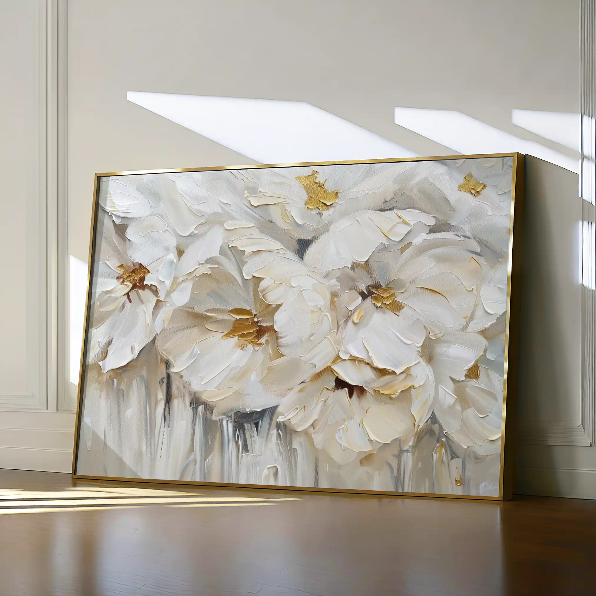 Floral 580 Canvas Art 18" x 24" / 45 x 60 cm / Black