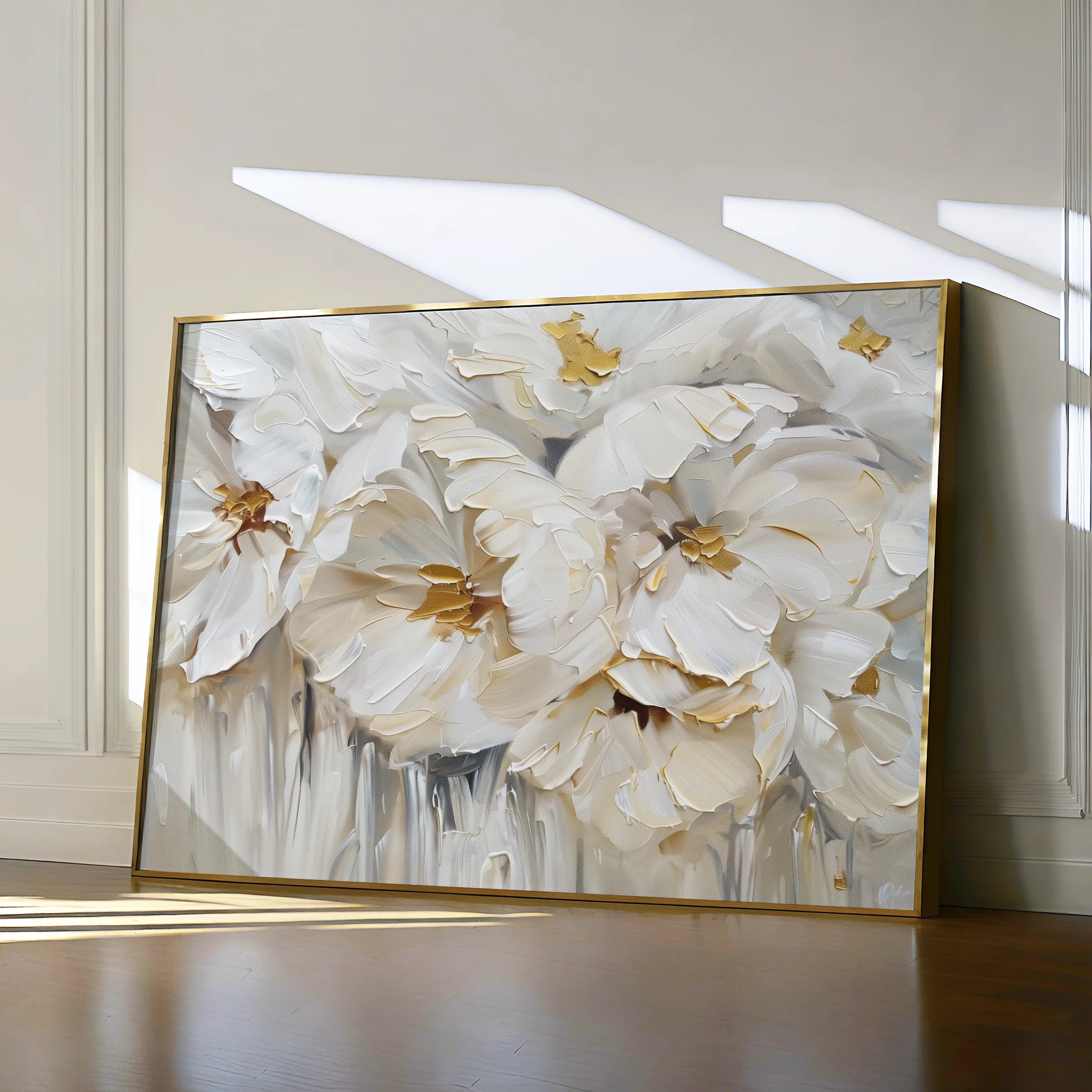 Floral 580 Canvas Art 18" x 24" / 45 x 60 cm / Black