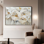 Floral 580 Canvas Art 18" x 24" / 45 x 60 cm / Black