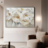 Floral 580 Canvas Art 18" x 24" / 45 x 60 cm / Black