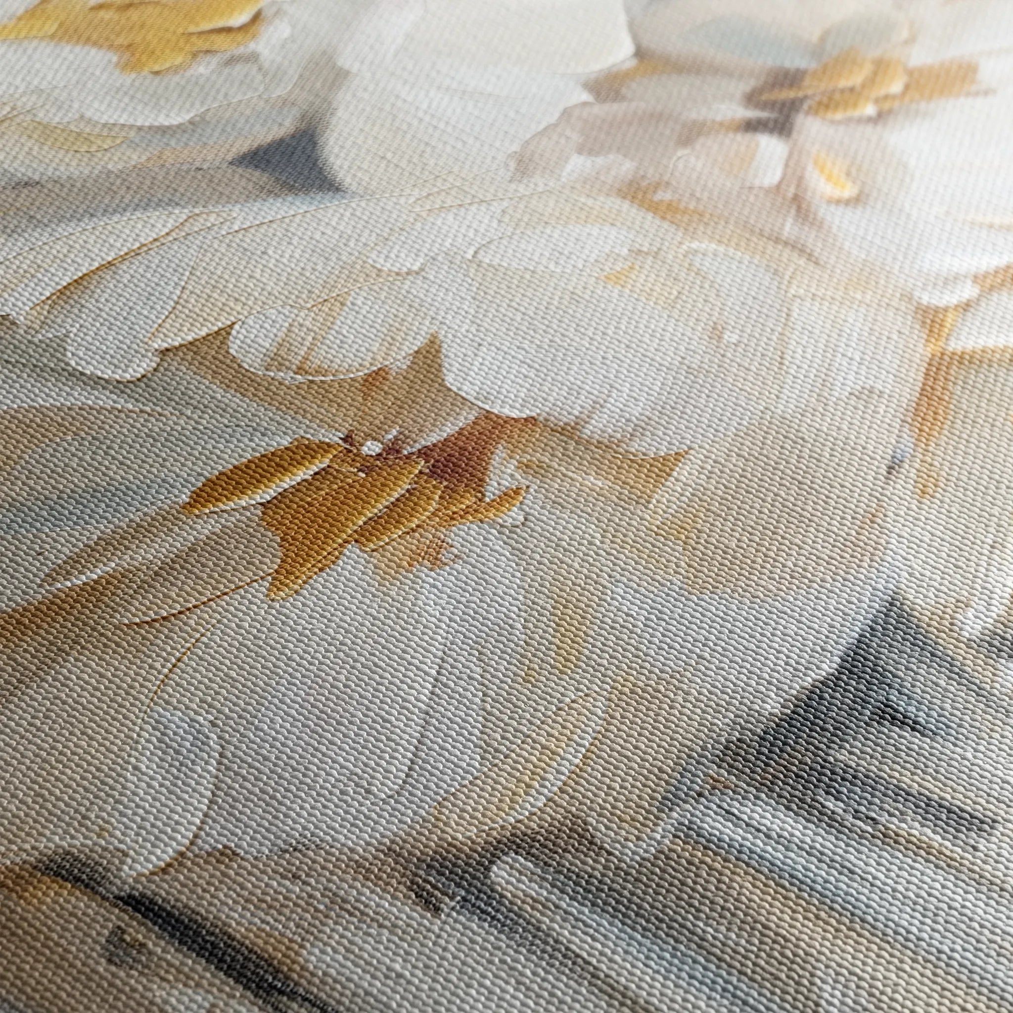 Floral 580 Canvas Art 18" x 24" / 45 x 60 cm / Black