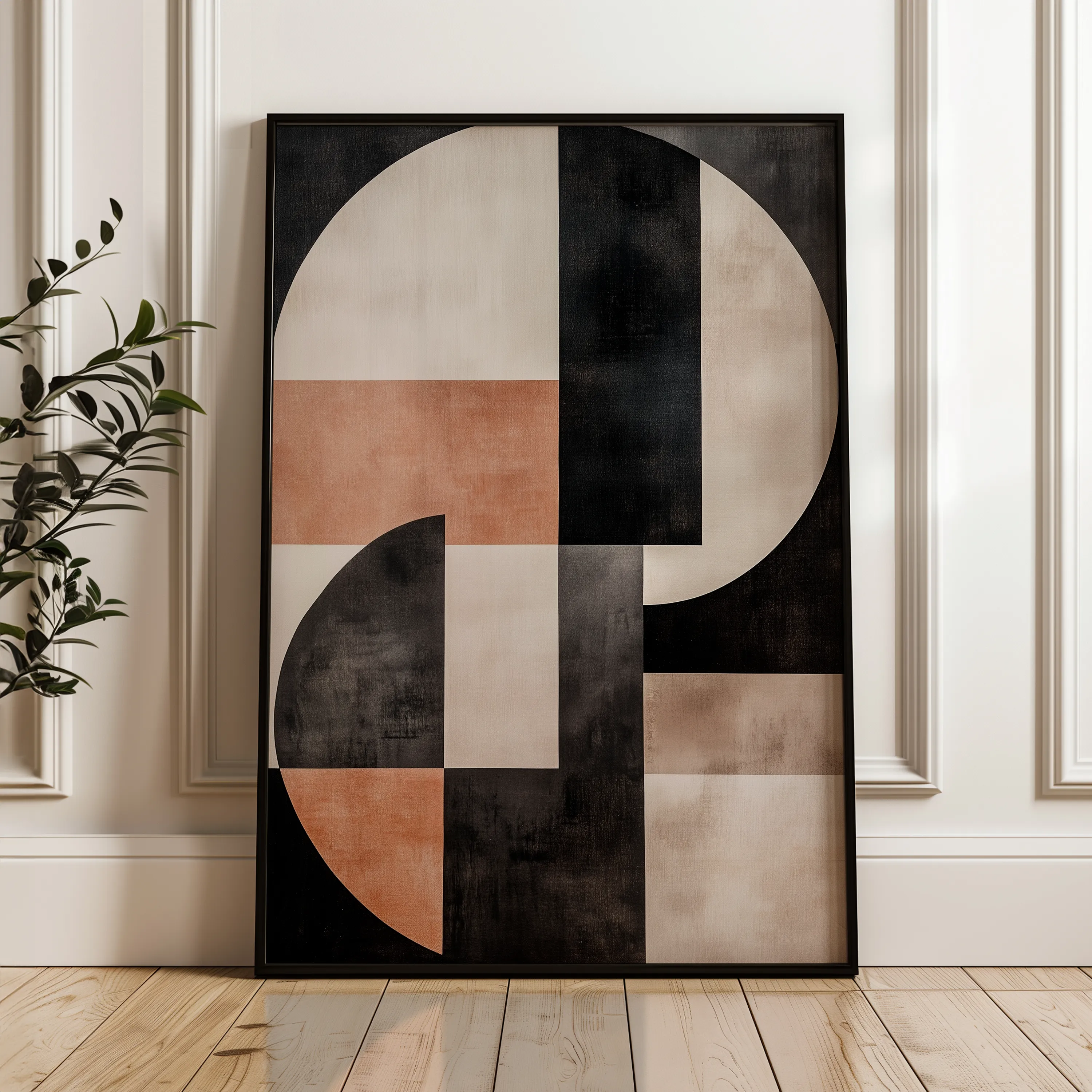 Abstract 581 Canvas Art 18" x 24" / 45 x 60 cm / Black