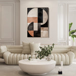 Abstract 581 Canvas Art 18" x 24" / 45 x 60 cm / Black