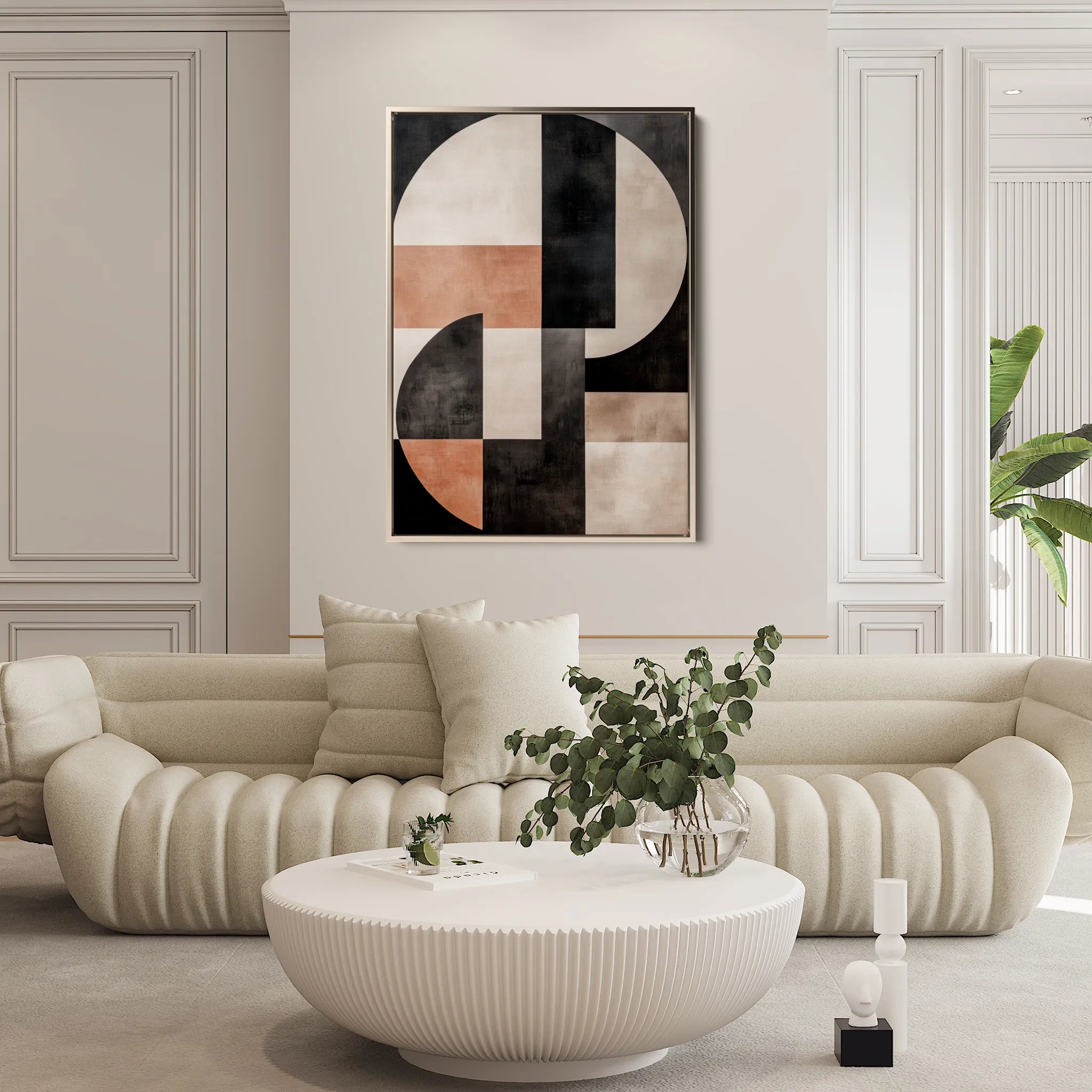 Abstract 581 Canvas Art 18" x 24" / 45 x 60 cm / Black