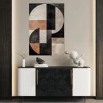 Abstract 581 Canvas Art 18" x 24" / 45 x 60 cm / Black