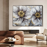 Floral 581 Canvas Art 18" x 24" / 45 x 60 cm / Black