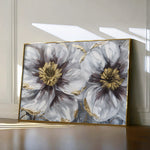 Floral 581 Canvas Art 18" x 24" / 45 x 60 cm / Black