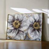 Floral 581 Canvas Art 18" x 24" / 45 x 60 cm / Black