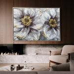 Floral 581 Canvas Art 18" x 24" / 45 x 60 cm / Black