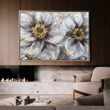 Floral 581 Canvas Art 18" x 24" / 45 x 60 cm / Black