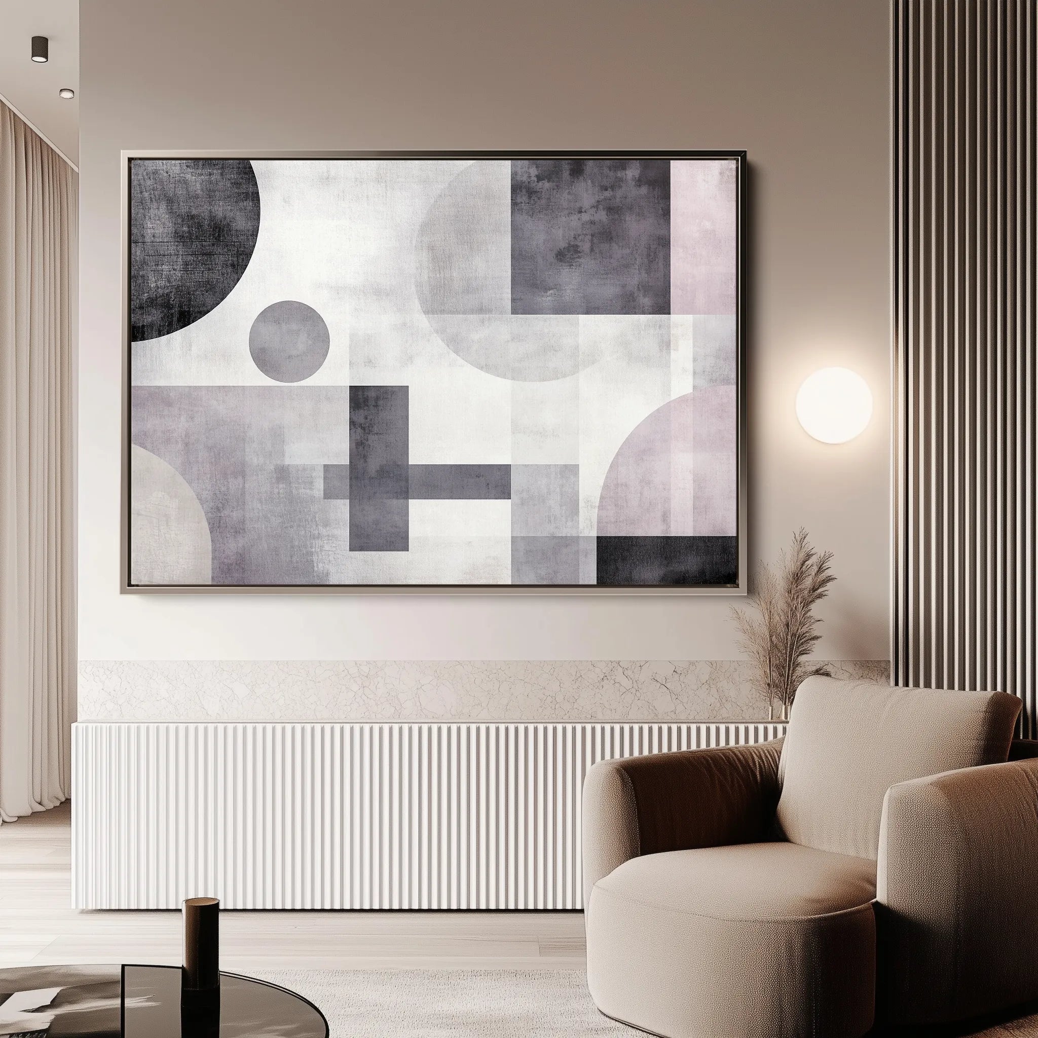 Abstract 582 Canvas Art 18" x 24" / 45 x 60 cm / Black