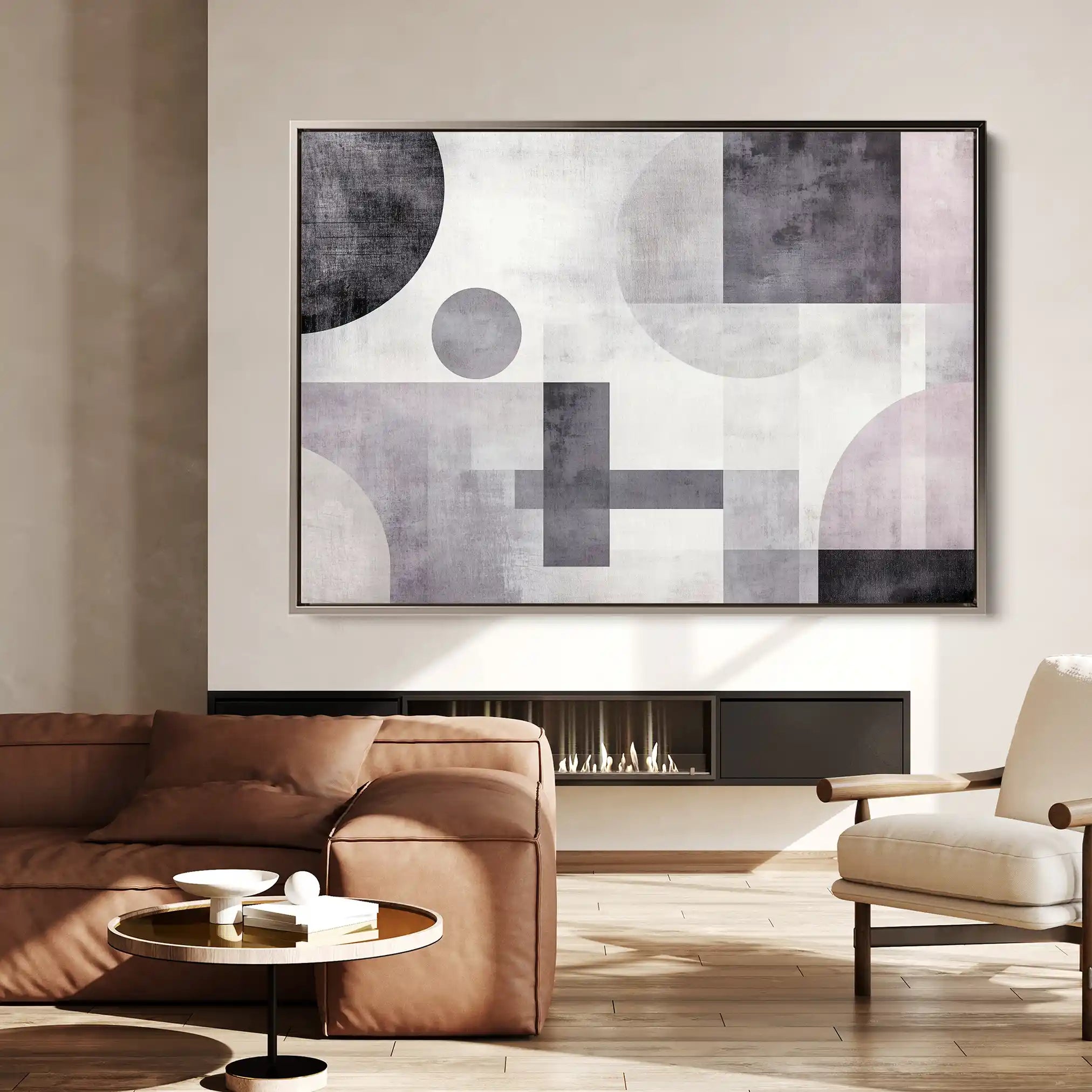 Abstract 582 Canvas Art 18" x 24" / 45 x 60 cm / Black