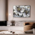 Floral 582 Canvas Art 18" x 24" / 45 x 60 cm / Black
