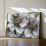 Floral 582 Canvas Art 60 x 40 cm / Black