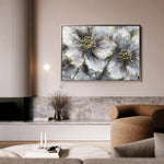 Floral 582 Canvas Art 60 x 40 cm / Black